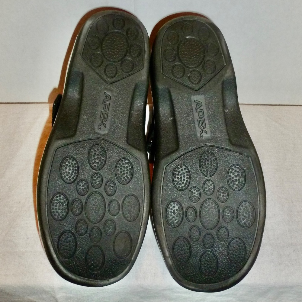 Apex Women's Black Leather Ambulator Orthopedic Mary Jane Shoes US Size 5.5W - Picture 7 of 8